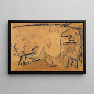 Otto Mueller - Sitzender Rckenakt am Ufer.webp