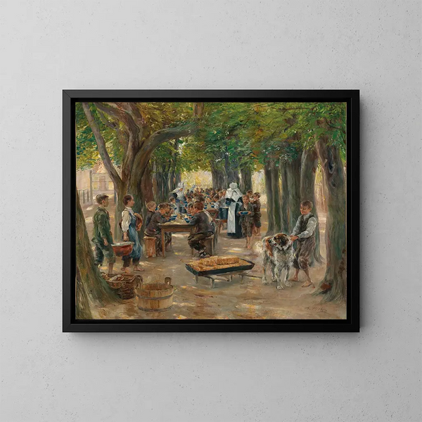 La zuppa del convento - Otto Piltz — quadro incorniciato alla parete