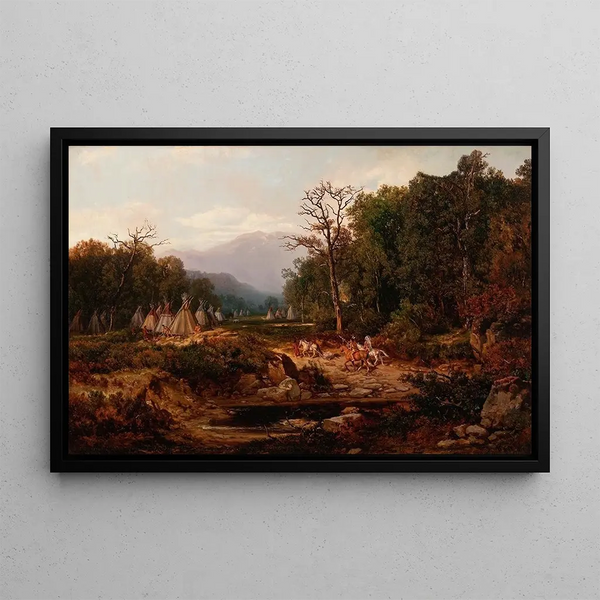 Campo indiano - Otto Reinhold Jacobi — quadro incorniciato alla parete
