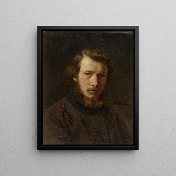 Otto Scholderer - Selbstbildnis des 24jhrigen Knstlers.webp