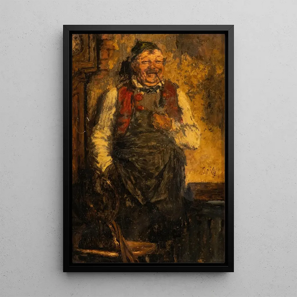 Aubergiste con pipe - Otto Seitz — quadro incorniciato alla parete