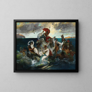 Procession nuptiale di Nettuno e Amphitrite - Otto Seitz — quadro incorniciato alla parete