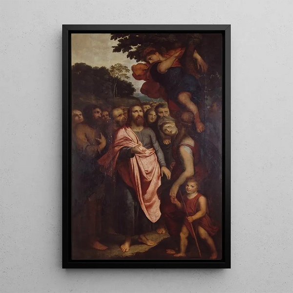 La Vocation de Zachée seduto in un fico - Otto van Veen — quadro incorniciato alla parete