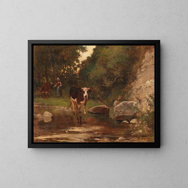 En route vers le point d'eau - Otto von Thoren — quadro incorniciato alla parete