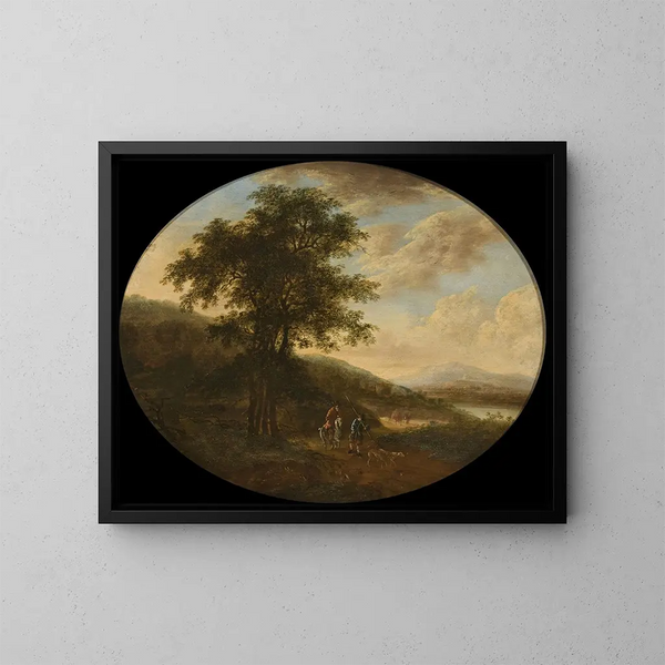 Paesaggio italiano - Ottomar Hackius — quadro incorniciato alla parete