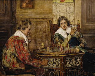 Cavalli che giocano a scacchi - P. H. Andreis — vista dell’opera