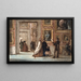 Interno con visitatori al Palazzo Pitti a Firenze - P. C. Skovgaard — quadro incorniciato alla parete