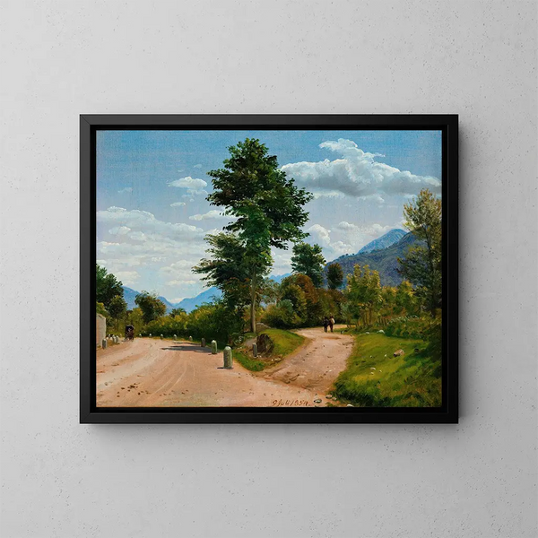 Paesaggio italiano - P. C. Skovgaard — quadro incorniciato alla parete