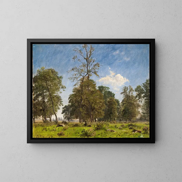 Alla periferia di Knabstrup Dyrehave - P. C. Skovgaard — quadro incorniciato alla parete