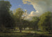 Pomeriggio estivo con un acquazzone passeggero, il parco dei cervi a Jægersborg a nord di Copenaghen - P. C. Skovgaard — vista dell’opera
