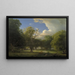Pomeriggio estivo con un acquazzone passeggero, il parco dei cervi a Jægersborg a nord di Copenaghen - P. C. Skovgaard — quadro incorniciato alla parete