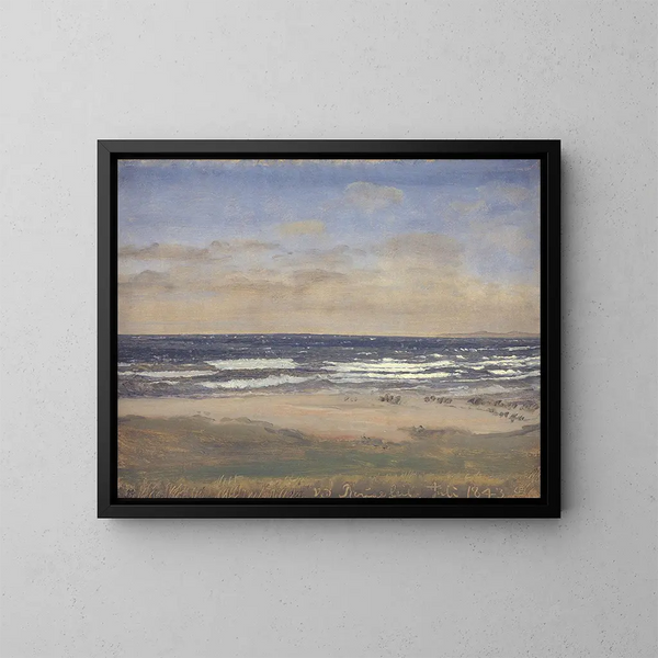 La Spiaggia a Rgeleje - P. C. Skovgaard — quadro incorniciato alla parete