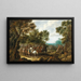 Paesaggio boscoso con soldati in riposo - Palamedes Palamedesz — quadro incorniciato alla parete