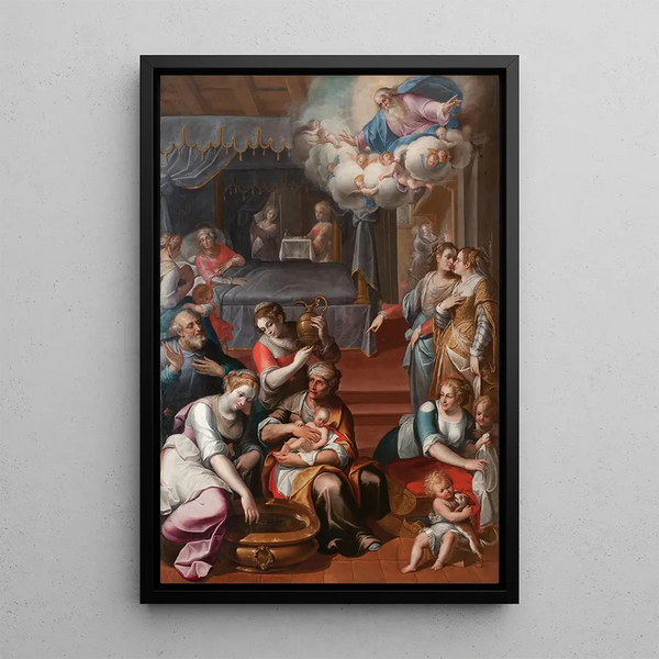 La Naissance de la Vierge - Paolo Camillo Landriani — quadro incorniciato alla parete