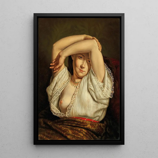Una donna seducente - Paolo Gaidano — quadro incorniciato alla parete