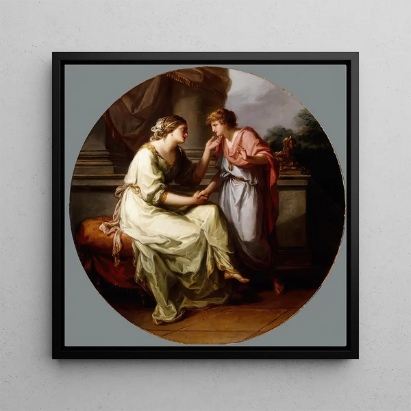 Papirius Praetextatus supplié par sa mère de révéler les secrets des délibérations du Sénat romain - Angelica Kauffmann