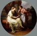 Papirius Praetextatus supplicato dalla madre di rivelare i segreti delle deliberazioni del Senato romano - Angelica Kauffmann — ambientato in un interno