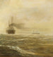 Paquebot della HAPAG davanti agli scogli di Nantucket - Hugo Schnars — vista dell’opera