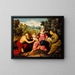 Vergine con Bambino con i santi Gerolamo e Francesco - Parigi Bordone — quadro incorniciato alla parete