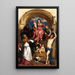 Madone à l'Enfant en majesté e santi - Paris Bordone — quadro incorniciato alla parete