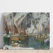 Riproduzione del dipinto Tra le barche da pesca a Svolvær, studio delle Lofoten - Anna Boberg