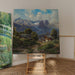 Riproduzione del dipinto Partenkirchen in Baviera all'alba - Carl Millner
