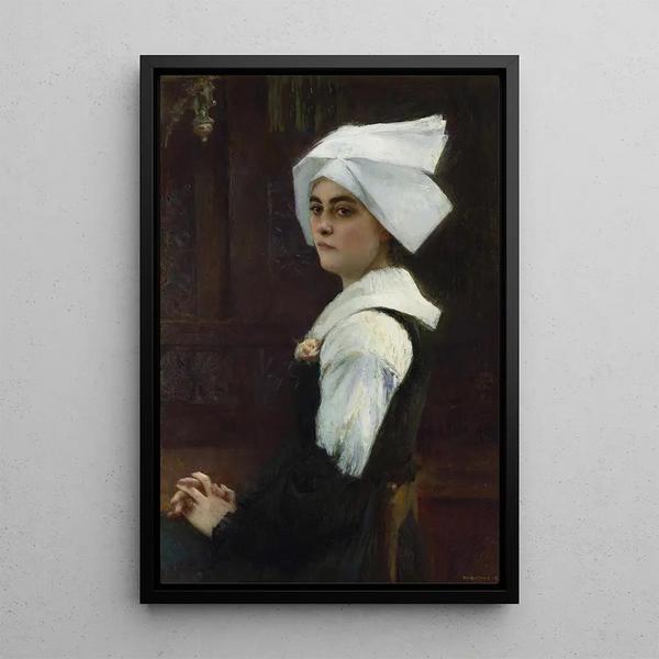 Fille bretonne - Pascal-Adolphe-Jean Dagnan-Bouveret — quadro incorniciato alla parete