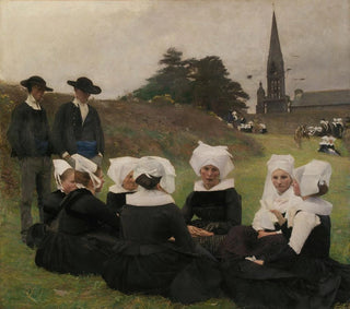 Donne bretoni a un pardon - Pascal-Adolphe-Jean Dagnan-Bouveret — vista dell’opera