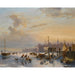 Riproduzione del dipinto Pattinatori sull'IJ, Amsterdam - Nicolaas Johannes Roosenboom