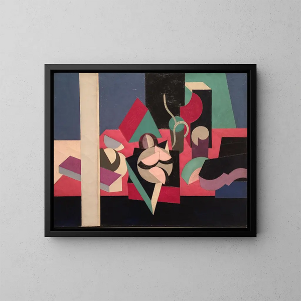 Oggetti su un tavolo - Patrick Henry Bruce — quadro incorniciato alla parete