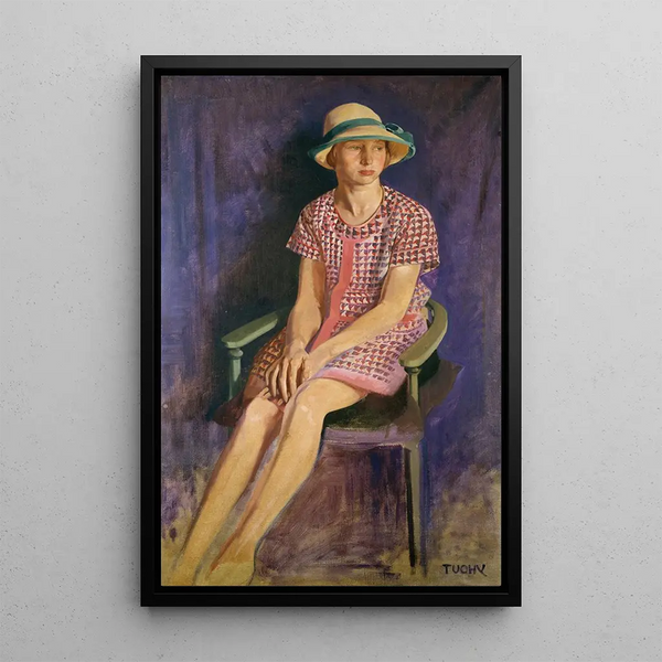 Portrait de Biddy Campbell fille du 2e Lord Glenavy - Patrick Joseph Tuohy — quadro incorniciato alla parete