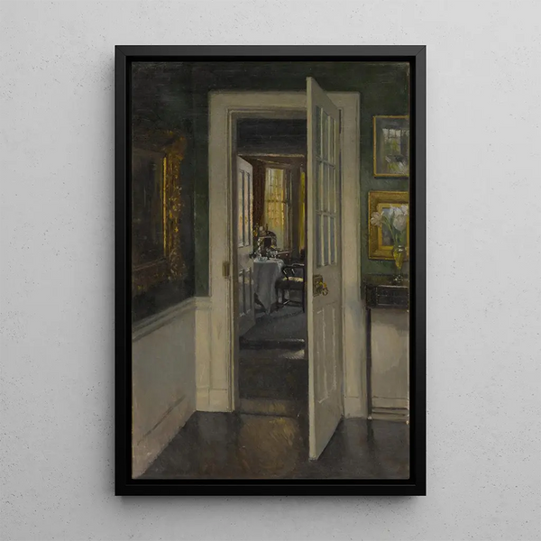 Interno con vista sul soggiorno del mattino - Patrick William Adam — quadro incorniciato alla parete