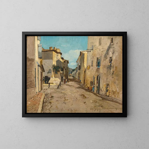 Rue Lourmarin, Vaucluse - Paul-Camille Guigou — quadro incorniciato alla parete