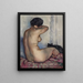 Nu di schiena con un gatto nero - Paul-Élie Gernez — quadro incorniciato alla parete