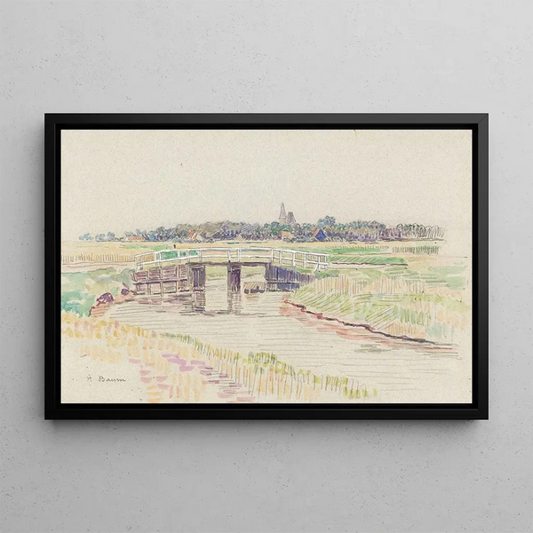 Paesaggio con ponte - Paul Baum — quadro incorniciato alla parete