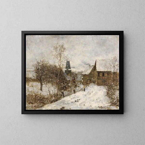 Oberweimar in inverno - Paul Baum — quadro incorniciato alla parete