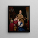 Autoritratto con la famiglia nell'atelier dell'artista - Paul Claude-Michel Carpentier — quadro incorniciato alla parete