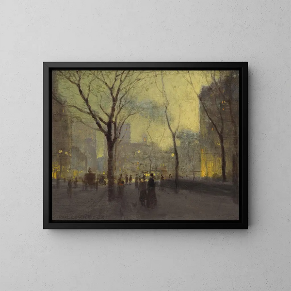 Hôtel Plaza sotto la pioggia - Paul Cornoyer — quadro incorniciato alla parete