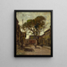 Vista di una piazza cittadina con un uomo - Paul Cornoyer — quadro incorniciato alla parete