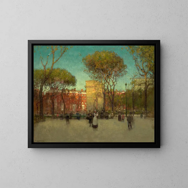 Washington Square, New York - Paul Cornoyer — quadro incorniciato alla parete