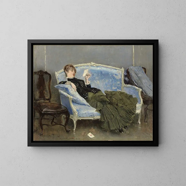 La Lettre - Paul César Helleu — quadro incorniciato alla parete