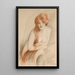 Nu femminile con lunghi capelli - Paul César Helleu — quadro incorniciato alla parete