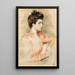 Ritratto di profilo di Elisabeth Van Biema - Paul César Helleu — quadro incorniciato alla parete