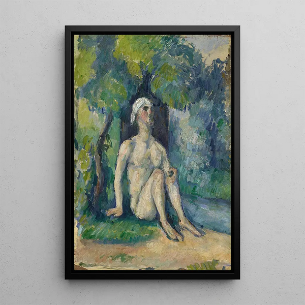 Baigneurs assis sur l'acqua - Paul Cézanne — quadro incorniciato alla parete