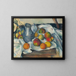 Bollitore e frutta - Paul Cézanne — quadro incorniciato alla parete