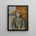 Ragazzo con il cappello di paglia - Paul Cézanne — quadro incorniciato alla parete