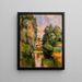 Casa di campagna sul fiume - Paul Cézanne — quadro incorniciato alla parete