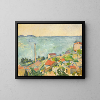 La mer à l'Estaque - Paul Cézanne — quadro incorniciato alla parete