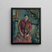 Madame Cézanne Hortense Fiquet 1850-1922 in abito rosso - Paul Cézanne — quadro incorniciato alla parete