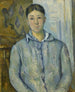 Madame Cézanne in blu - Paul Cézanne — vista dell’opera